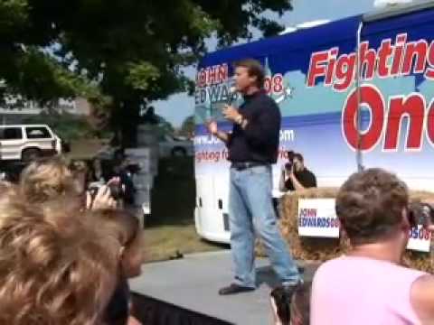 John Edwards - Fighting For One America Iowa Tour Kickoff